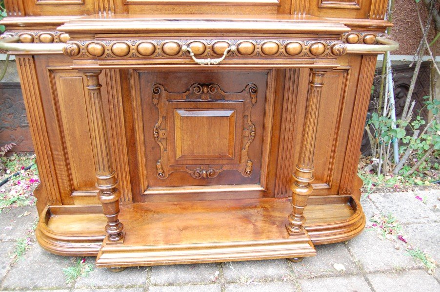Napoleon III Walnut Checkroom Late 19th Century-photo-4