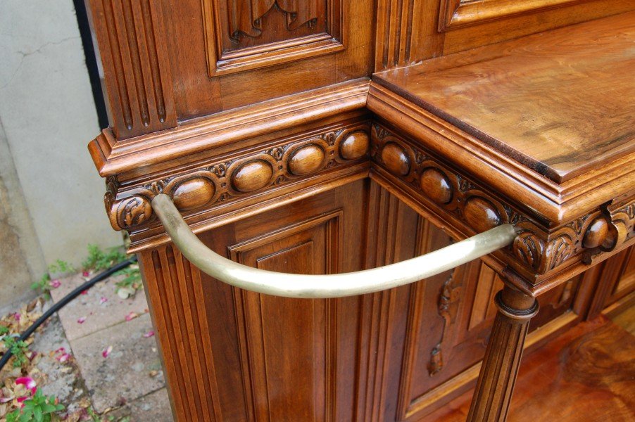 Napoleon III Walnut Checkroom Late 19th Century-photo-7