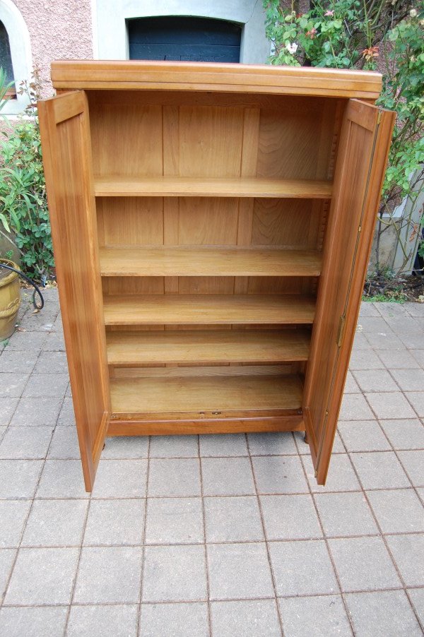 bibliothéque armoire napoléon III en noyer fin du 19e siécle-photo-4