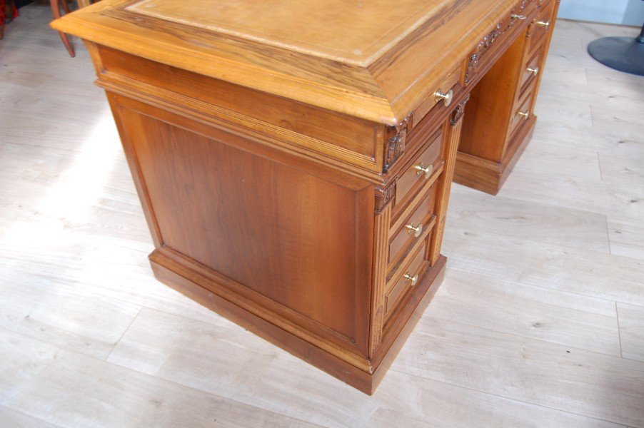 Late 19th-century Napoleon III-style Walnut Desk-photo-3