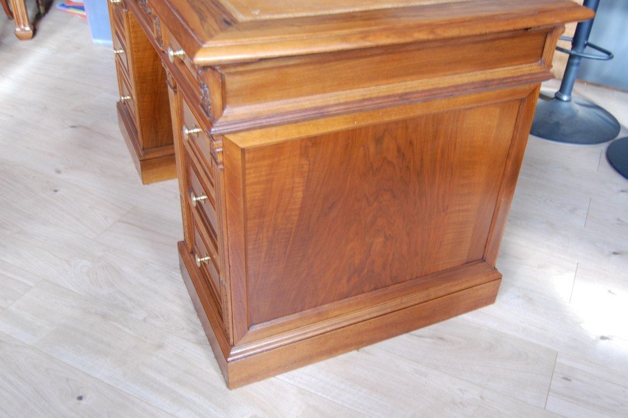 Late 19th-century Napoleon III-style Walnut Desk-photo-4