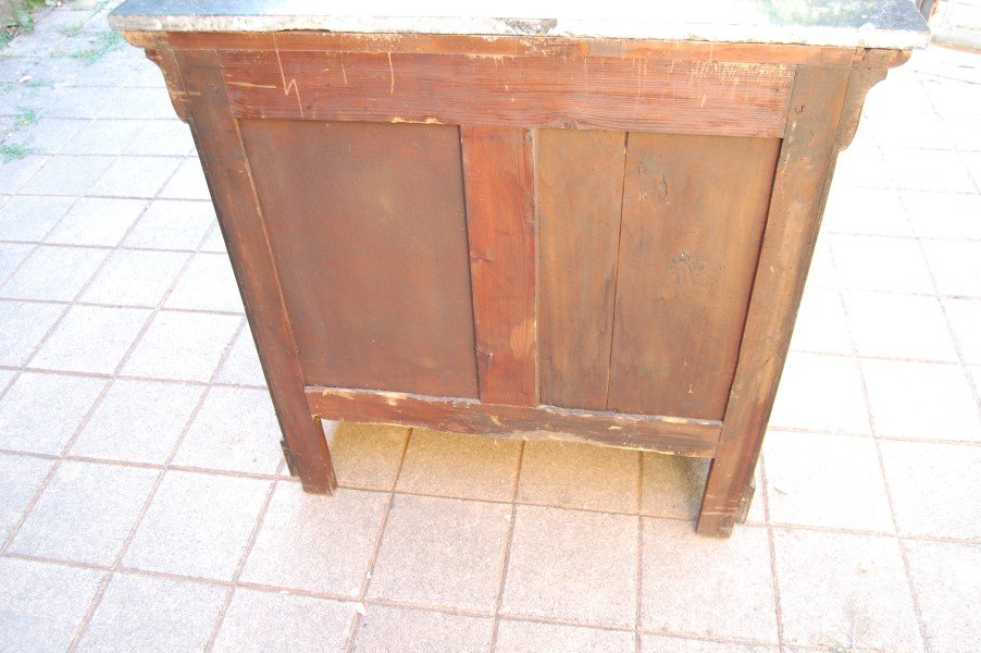 petite commode d époque louis philippe en noyer du 19e siécle-photo-1