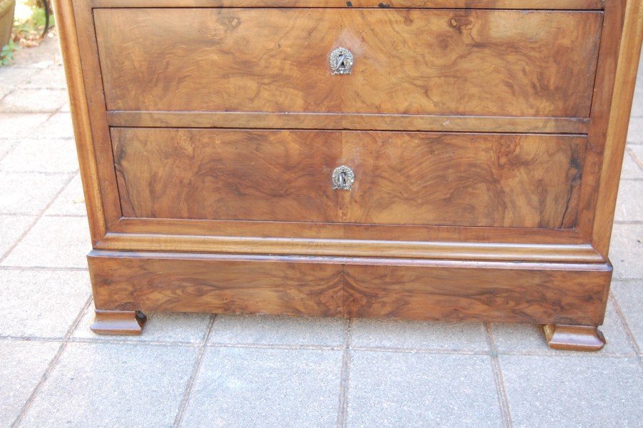 petite commode d époque louis philippe en noyer du 19e siécle-photo-2