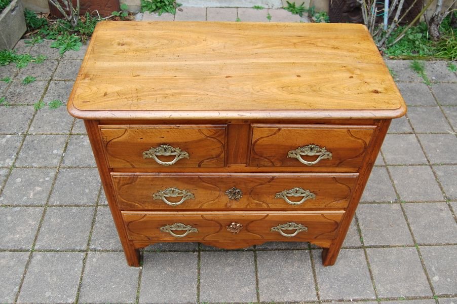 18th-century Louis XV-style Walnut Chest Of Drawers-photo-3