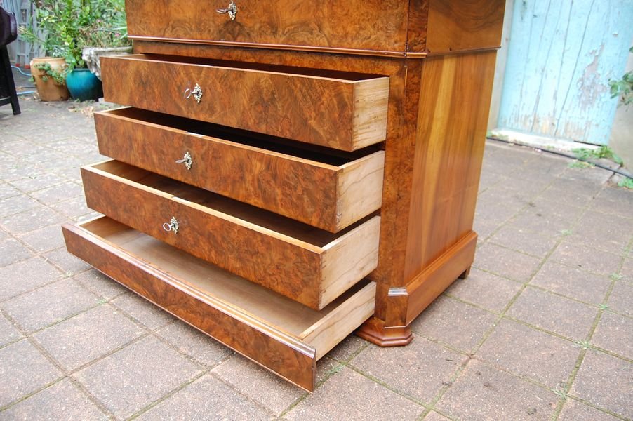 19th-century Louis-philippe-style Walnut Writing Desk-photo-4