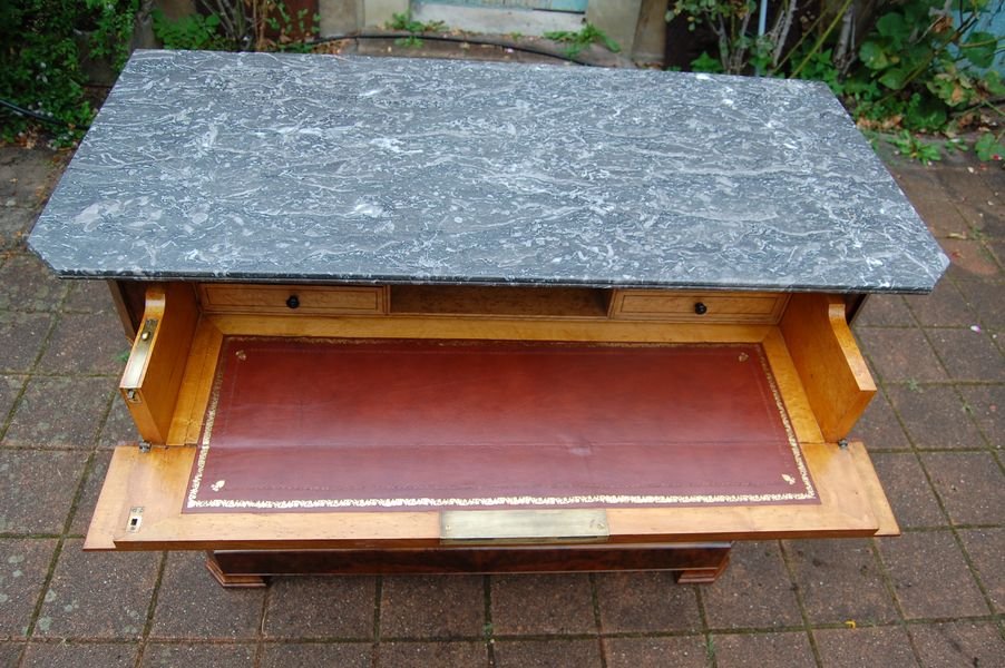 19th-century Louis-philippe-style Walnut Writing Desk-photo-3
