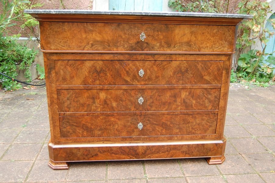 19th-century Louis-philippe-style Walnut Writing Desk-photo-4