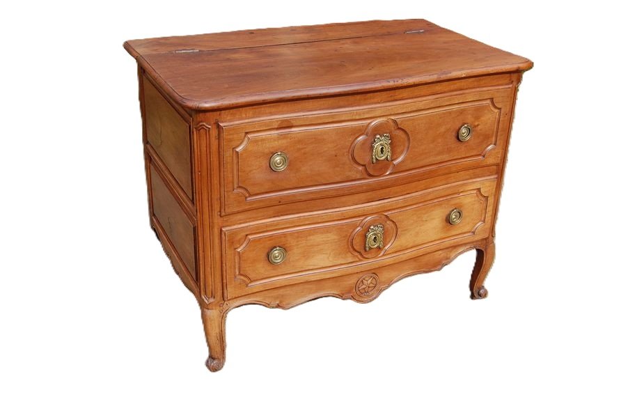 commode en noyer d époque transition louis XV louis XVI du 18e siécle-photo-2