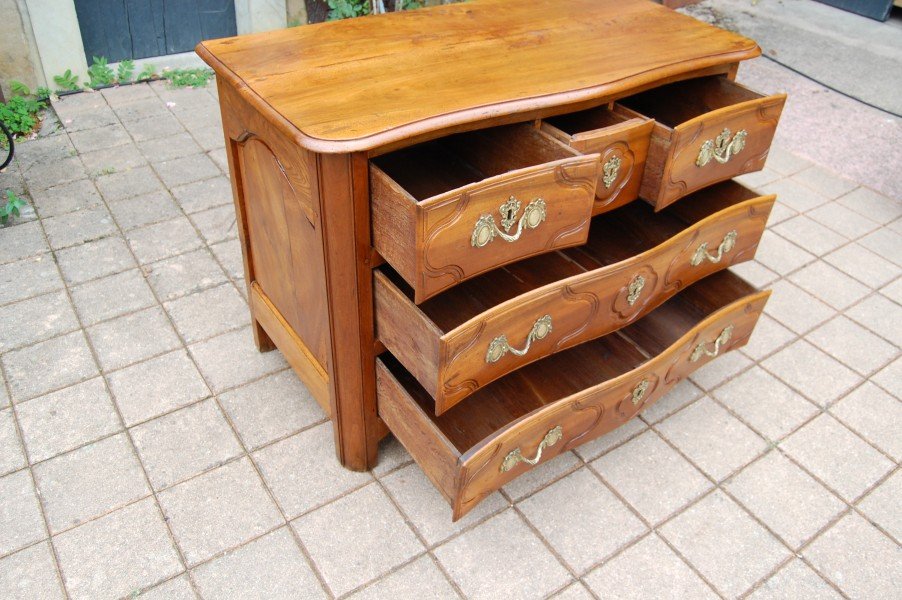 18th-century Louis XV-style Parisian Chest Of Drawers Made Of Walnut-photo-4