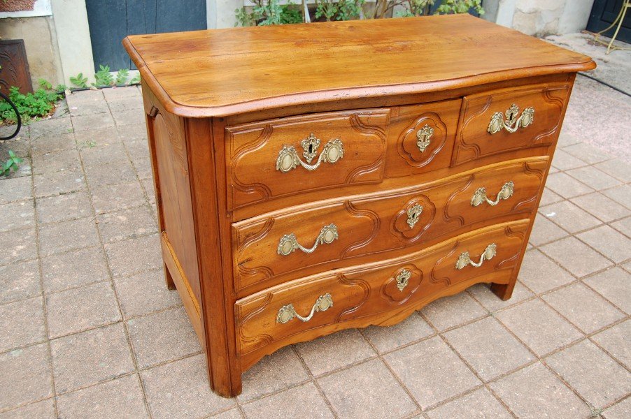 18th-century Louis XV-style Parisian Chest Of Drawers Made Of Walnut-photo-4