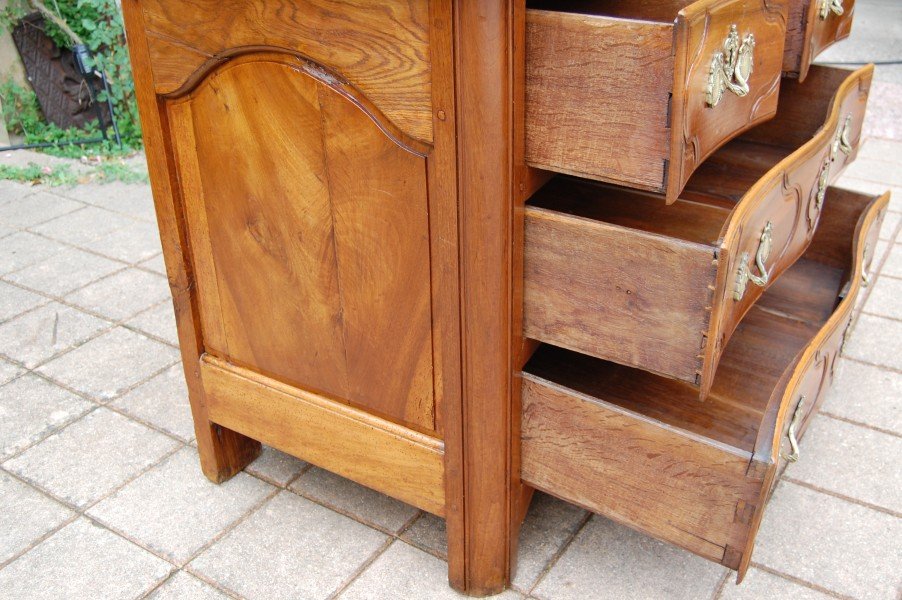 18th-century Louis XV-style Parisian Chest Of Drawers Made Of Walnut-photo-6