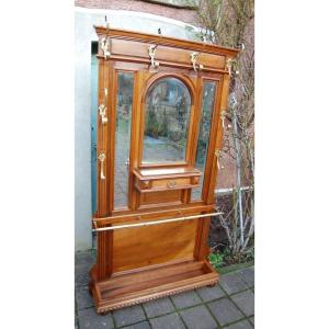 Napoleon III Cloakroom In Walnut Late 19th Century