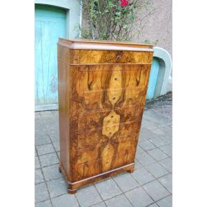 Commode semainier d époque louis philippe en noyer du 19e siécle