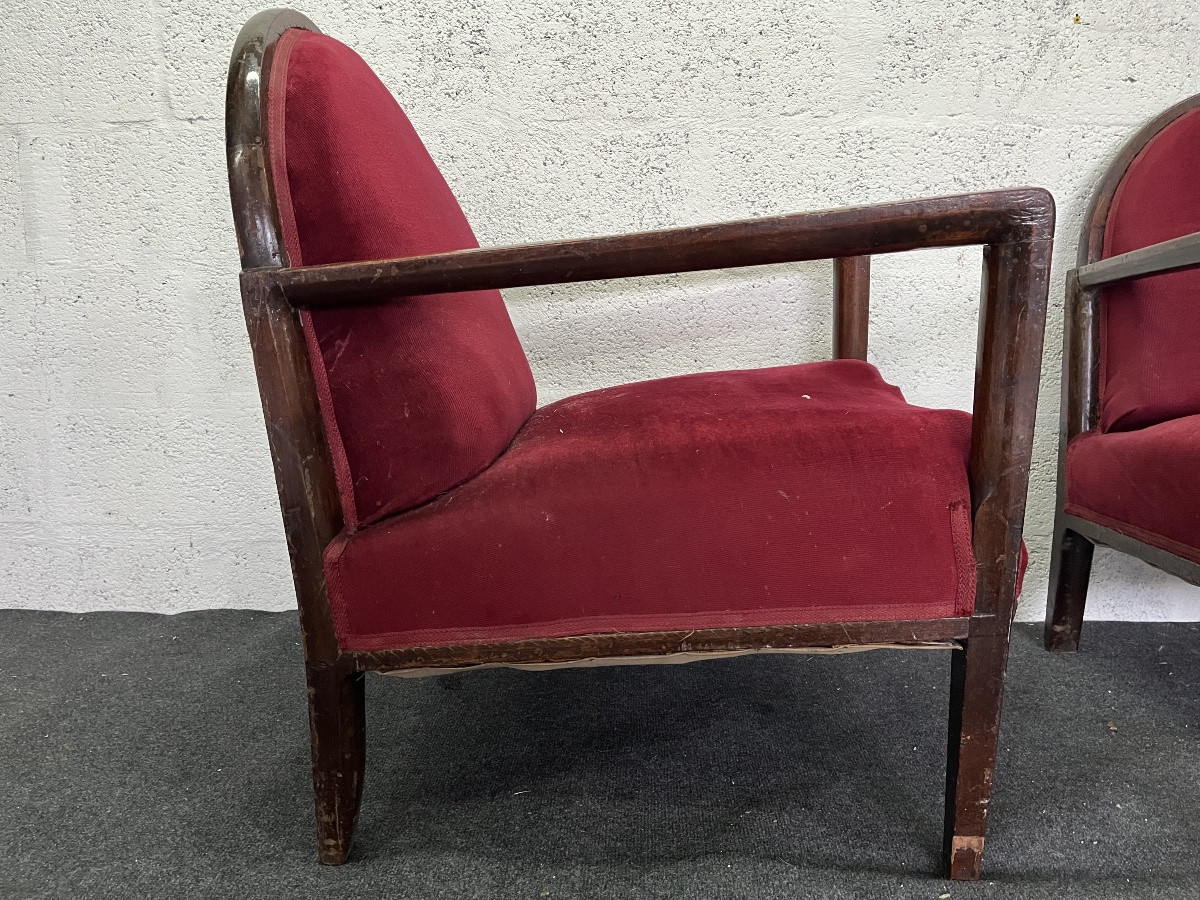 Pair Of Art Deco Armchairs-photo-2