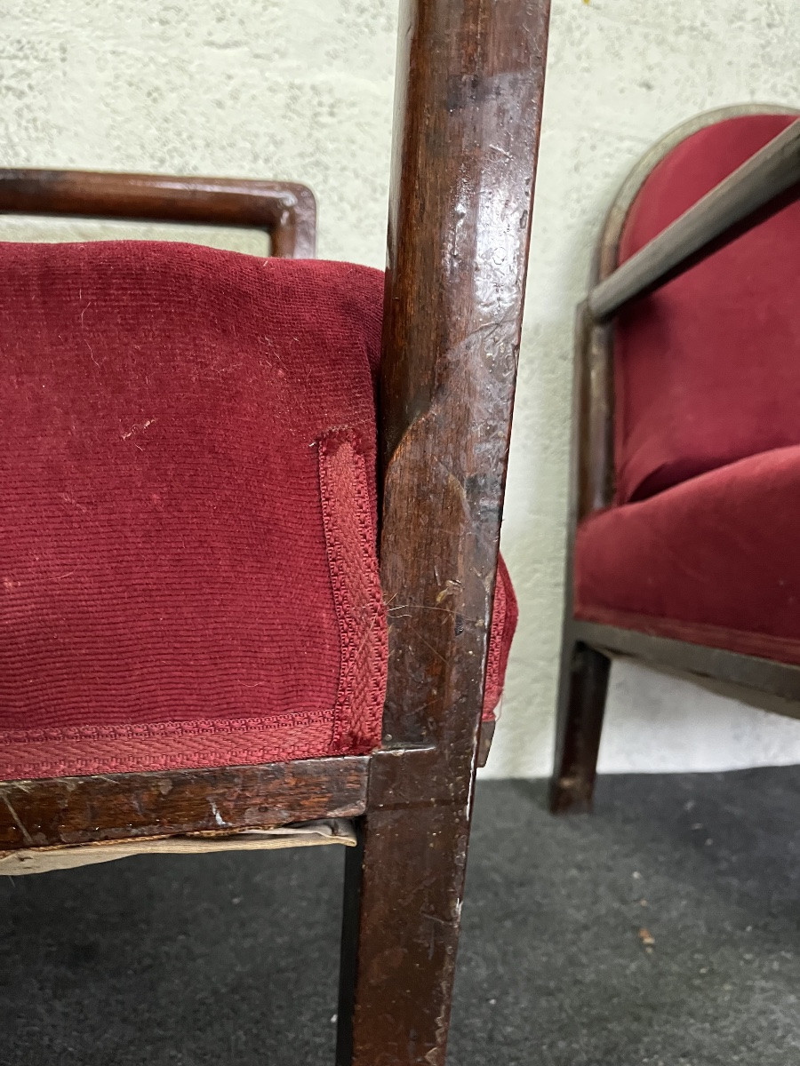 Pair Of Art Deco Armchairs-photo-3
