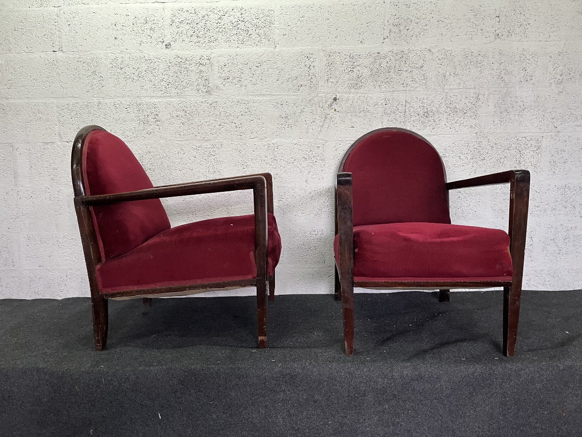 Pair Of Art Deco Armchairs