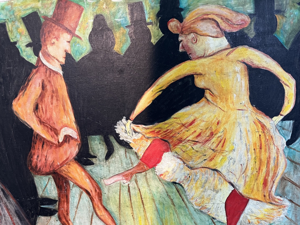 Painting Of A Cabaret Dancer, 20th Century -photo-2