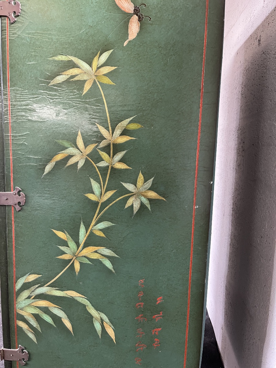Meuble de rangement Année 1970 décor laque de Chine-photo-4