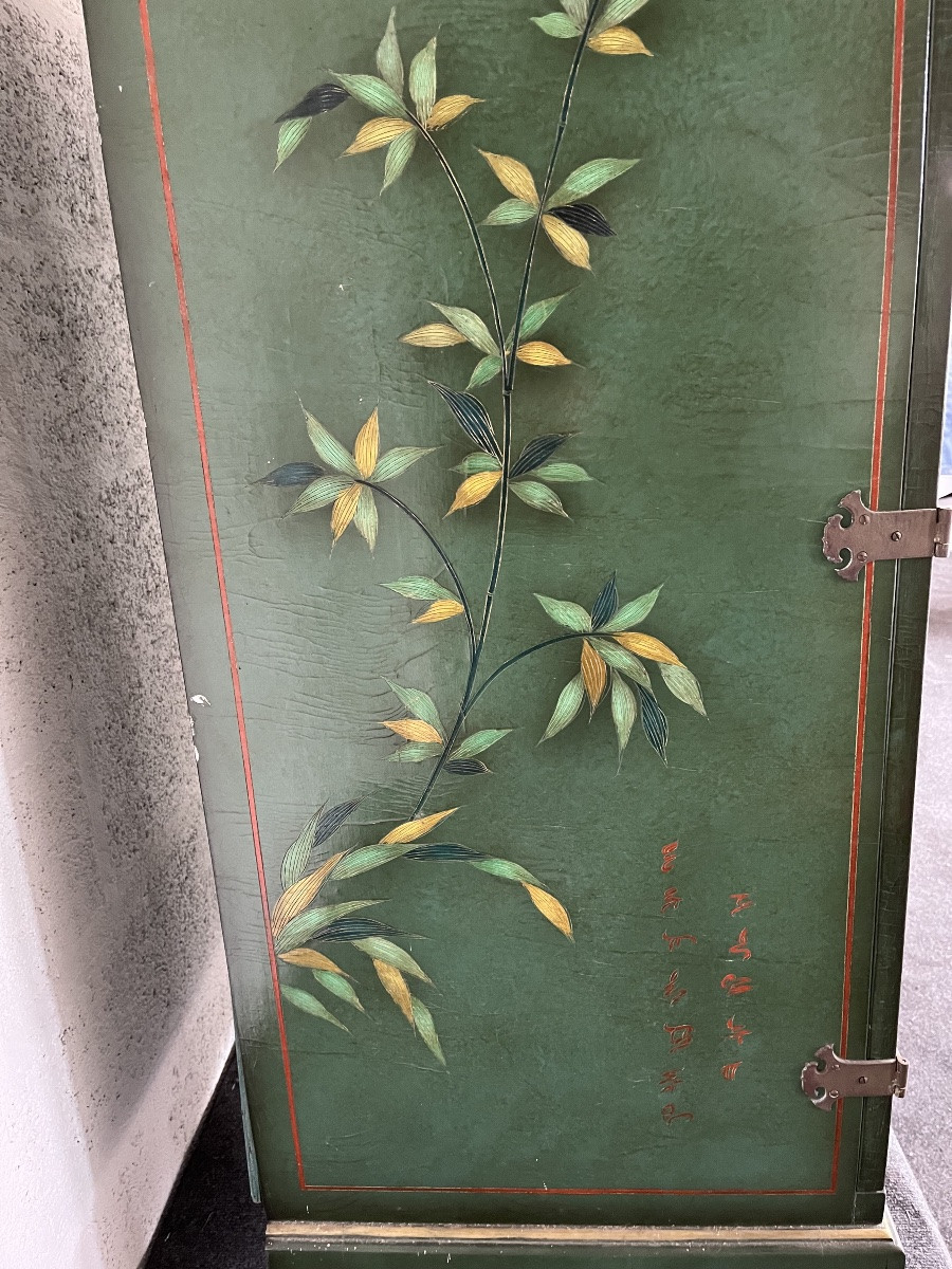 Meuble de rangement Année 1970 décor laque de Chine-photo-1