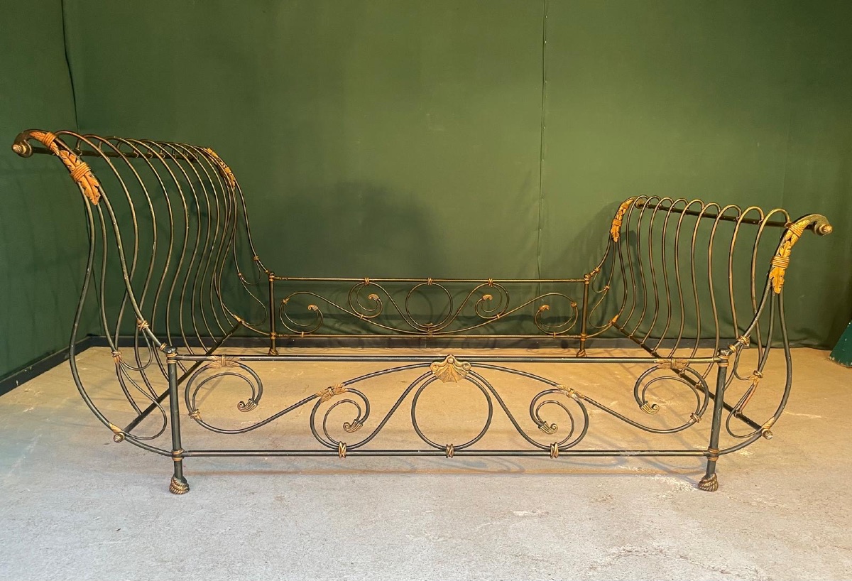 Grand lit fer forgé XXe -photo-2