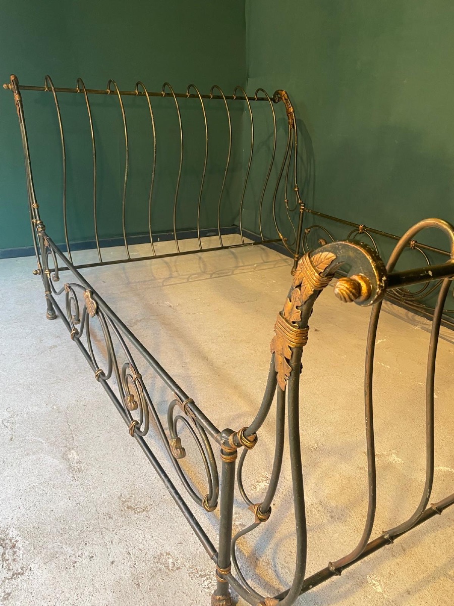 Grand lit fer forgé XXe -photo-4