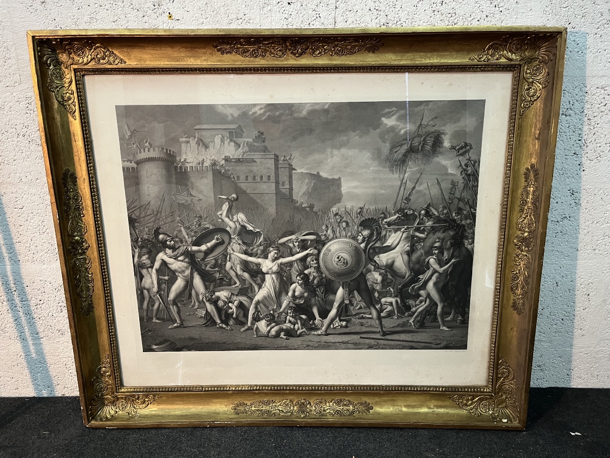 Engraving, “the Sabine Women” By Jacques-louis David