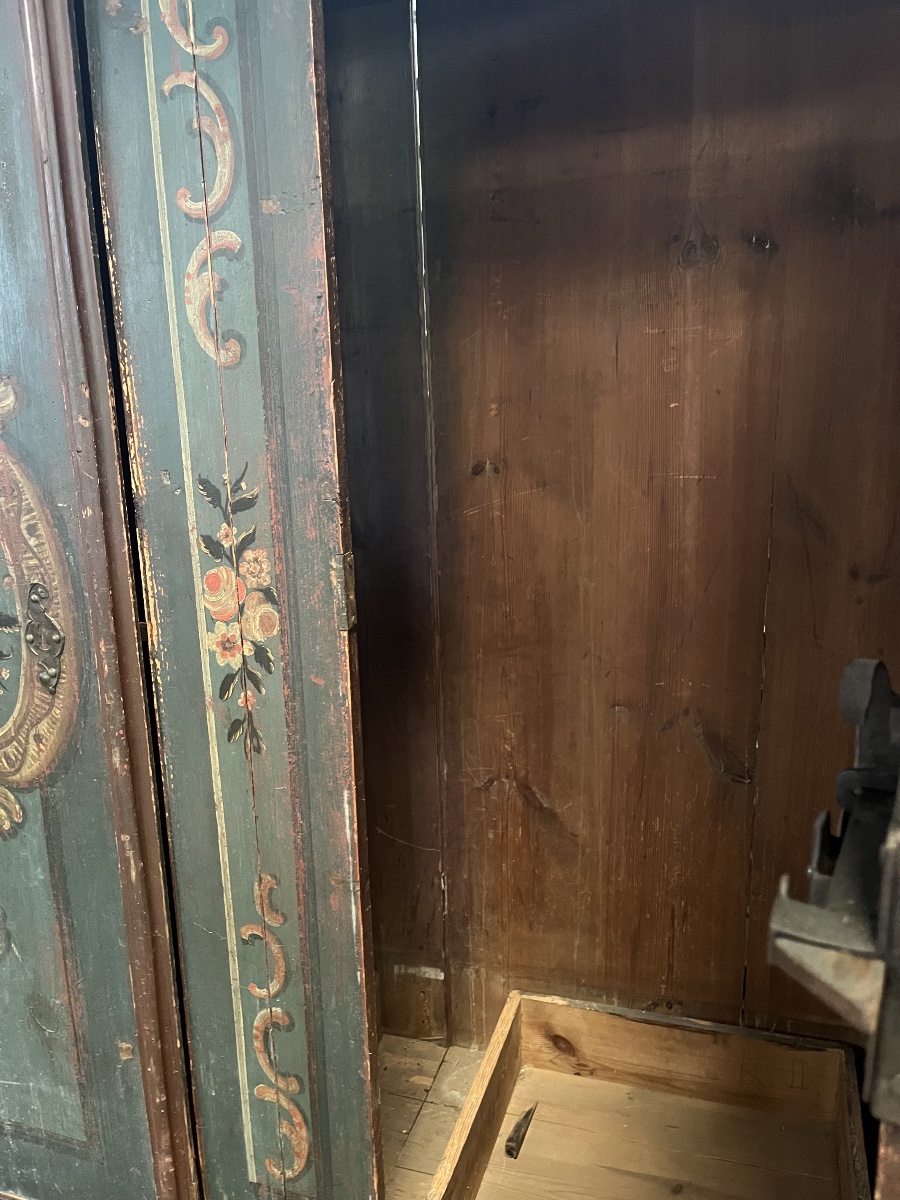 Armoire de mariage peinte 1790-photo-2