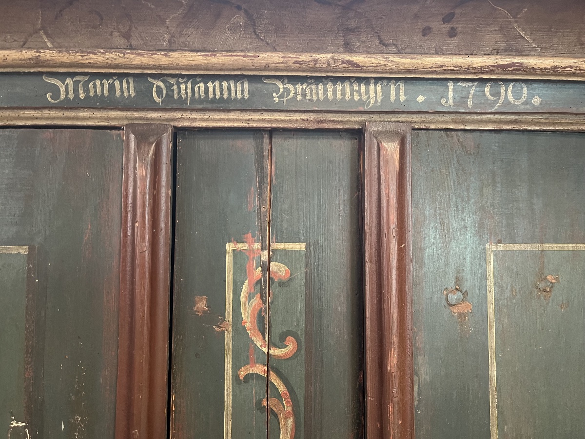 Armoire de mariage peinte 1790-photo-4