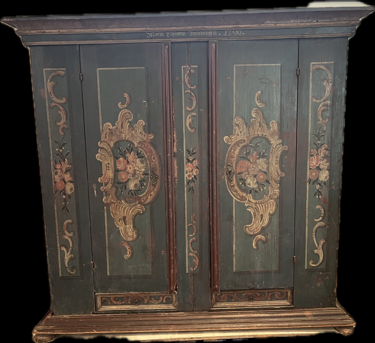 Armoire de mariage peinte 1790