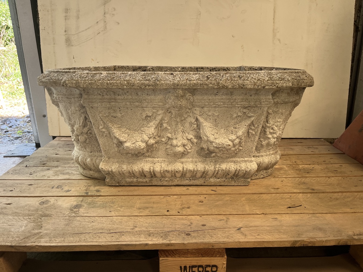Jardinière en pierre reconstituée néo classique