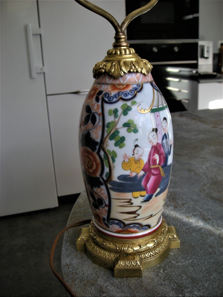 Bayeux Porcelain Lamp Period Langlois Nineteenth-photo-2