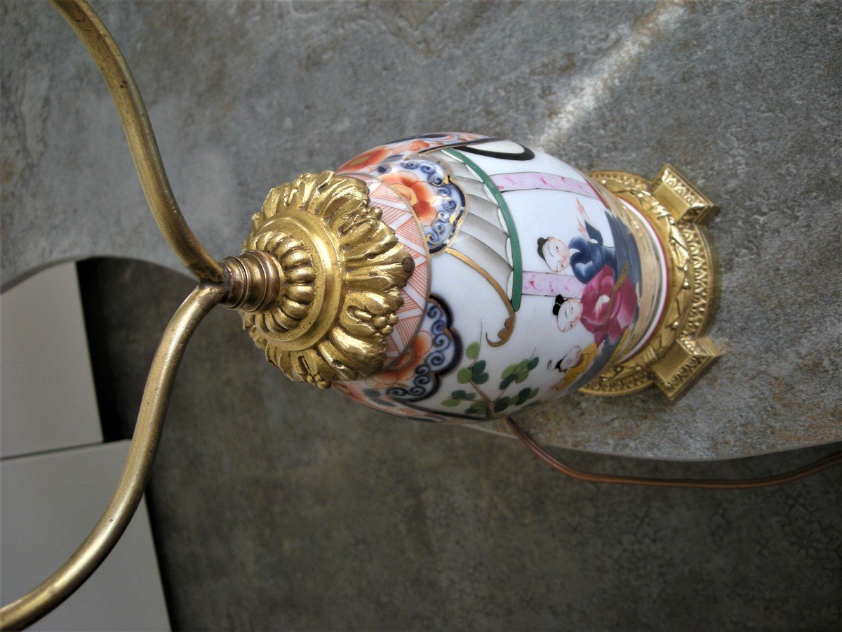 Lampe  En  Porcelaine  De  Bayeux  Periode  Langlois  XIXème-photo-6