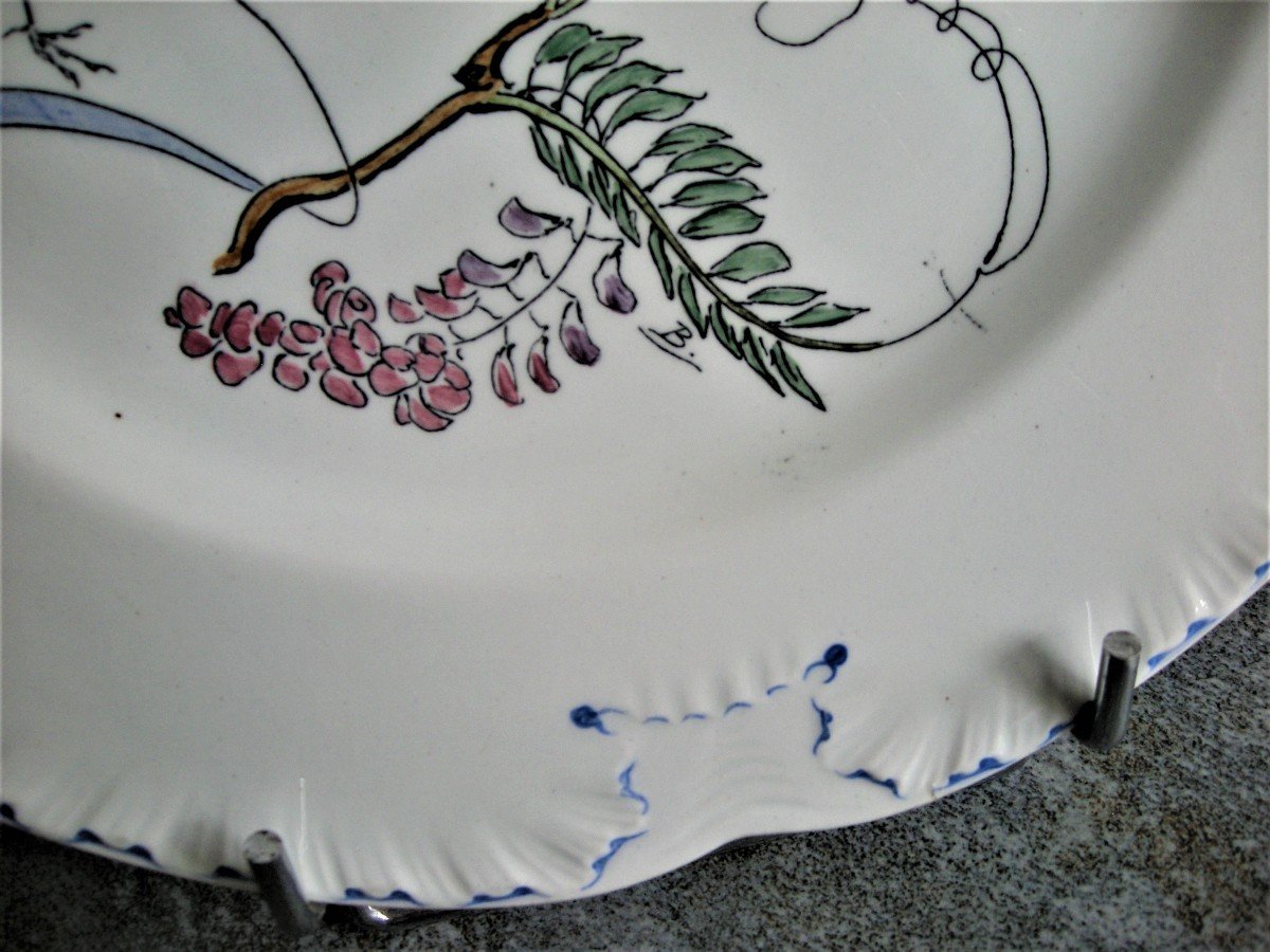 Two Service Plates Flowers And Ribbons Decor By Felix Bracquemond-photo-4