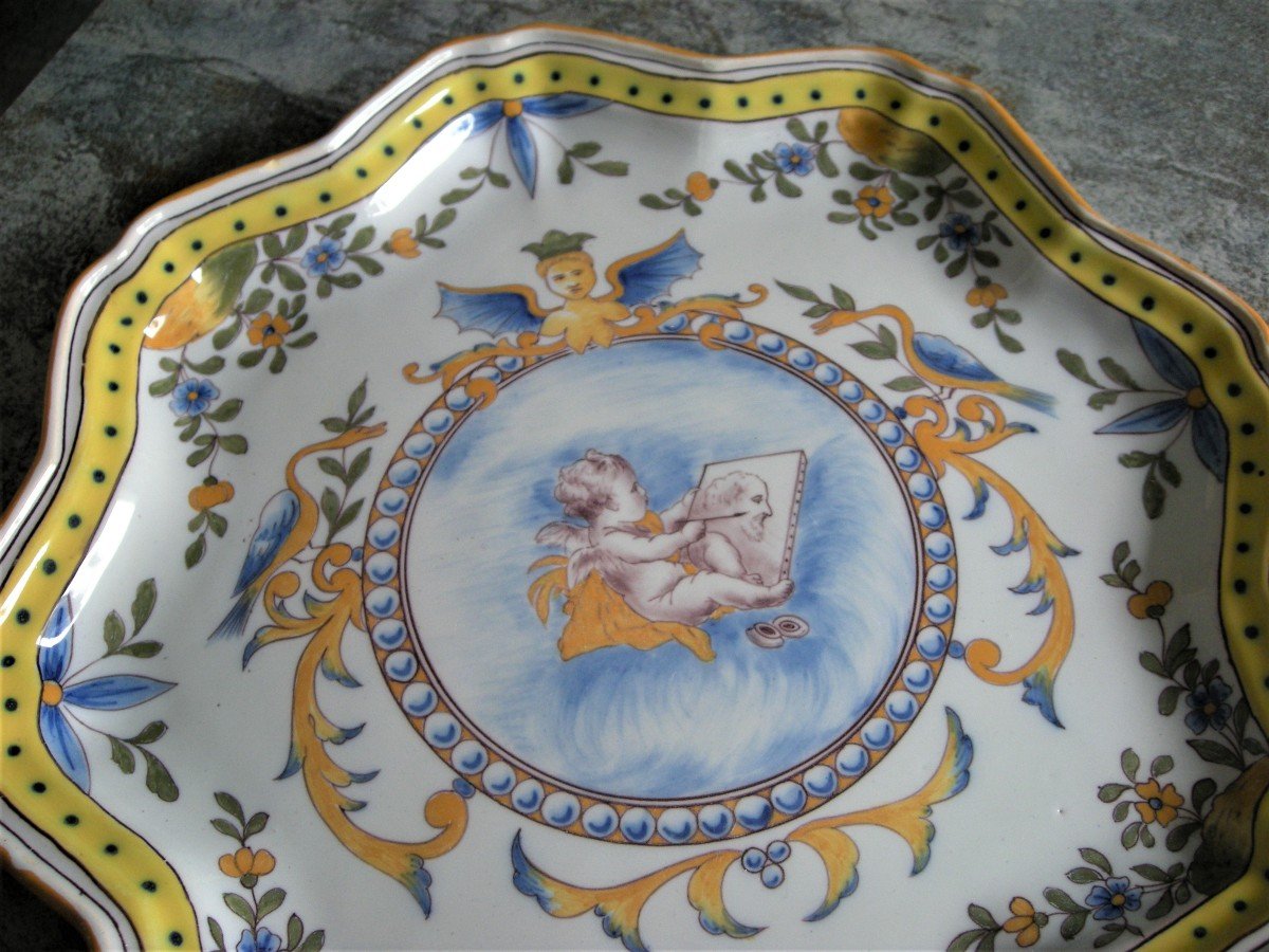 Earthenware Dish Late Nineteenth Manufacture De Charolles-photo-2