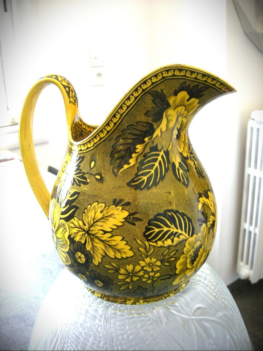 Broc  Faience  Fine  Jaune  1834  Signature  Creil-photo-2