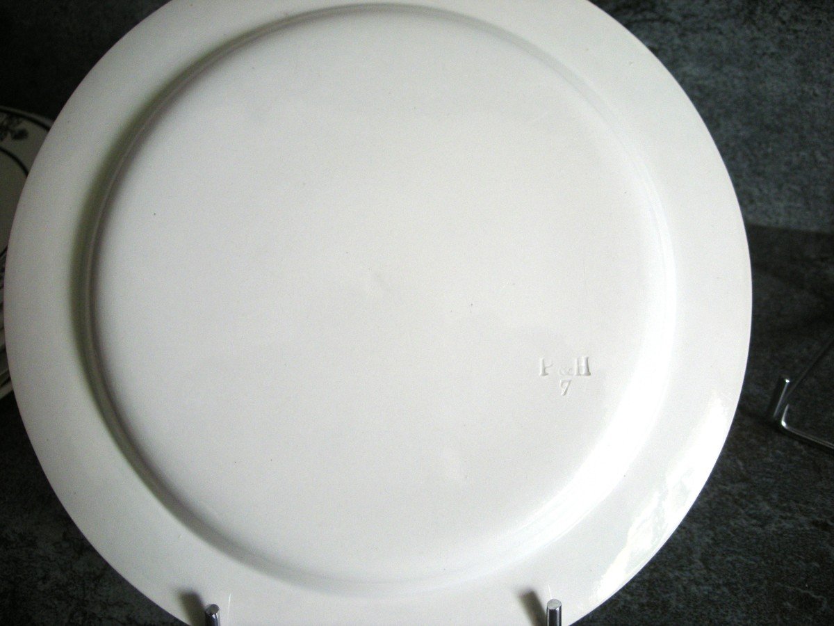 8 Earthenware Plates Circa 1824 Decor Officers Of Napoleon Bonaparte-photo-6