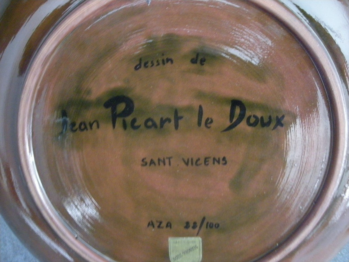 Ceramic Dish Year 1960 Drawing By Jean Picart Le Doux-photo-4