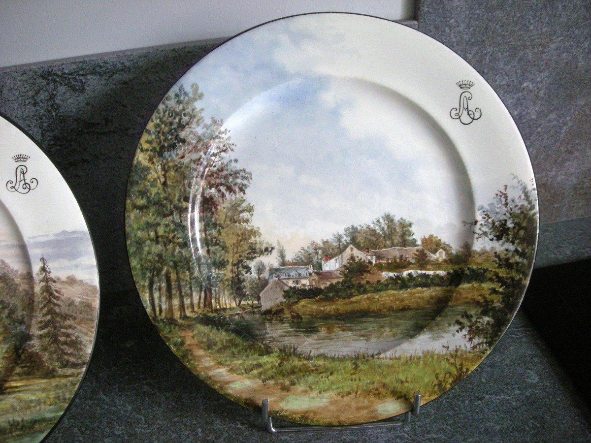 Two Plates From The Jules Vieillard Manufacture In Bordeaux-photo-3