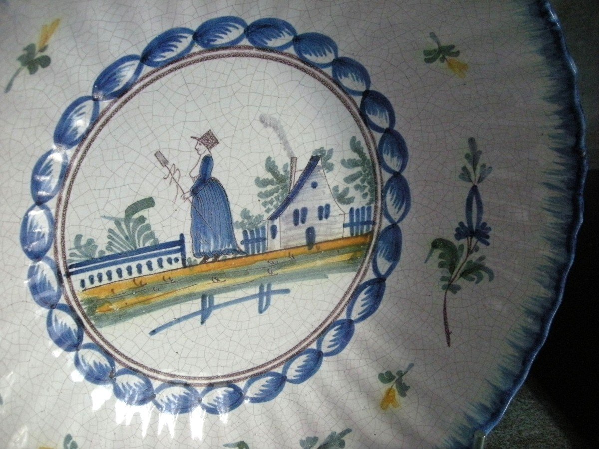 Saladier  En  Faience  XIXème  De  La  Manufacture  De  Saint  Paul-photo-3