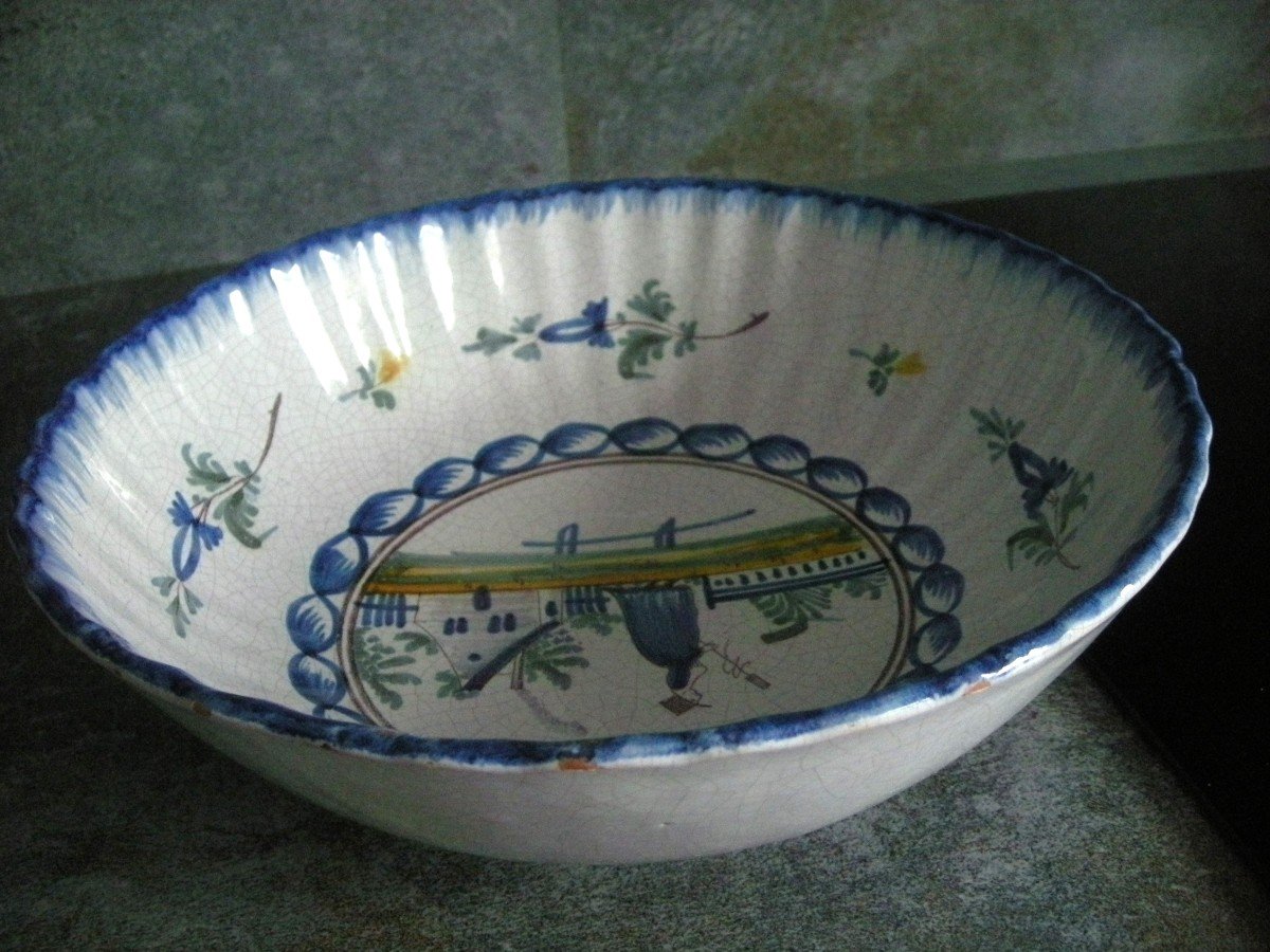 Saladier  En  Faience  XIXème  De  La  Manufacture  De  Saint  Paul-photo-6