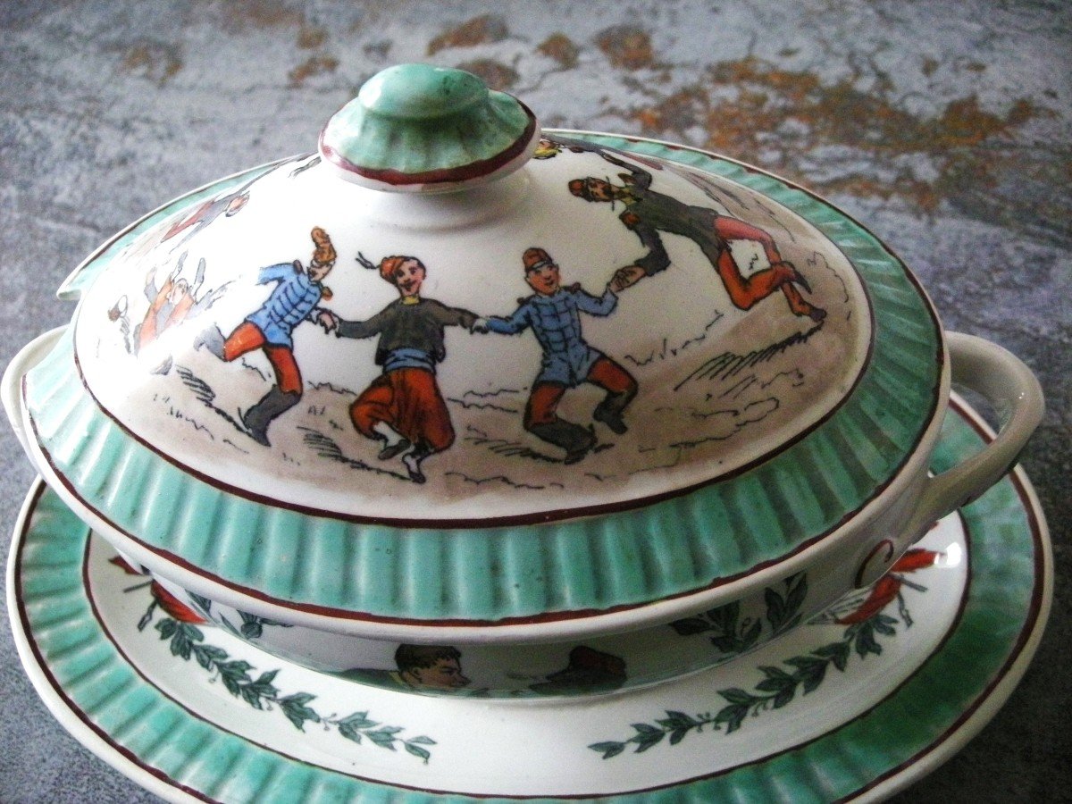 Jatte A Sucre  " Guerre 1870 - 1871 " Signée Creil et Montereau-photo-1