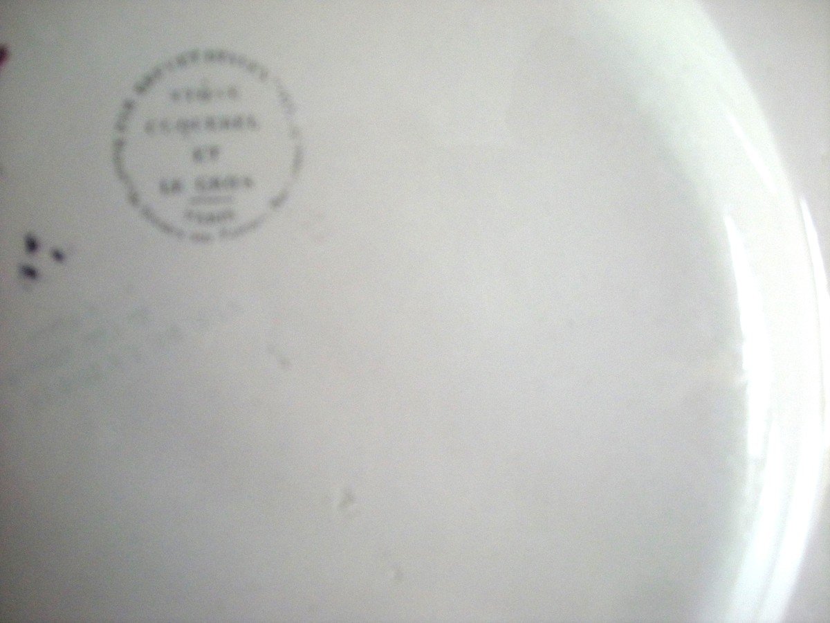 Fine Earthenware Plate 1808 Rare Palmettes Decor Signed Creil-photo-4
