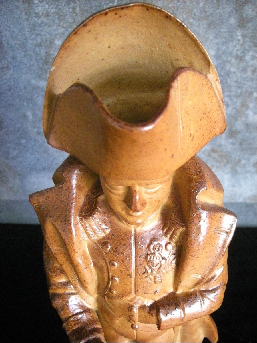 Grand  Pichet  Anthropomorphe  Napoleon  Bonaparte  Grès  XIXème-photo-2