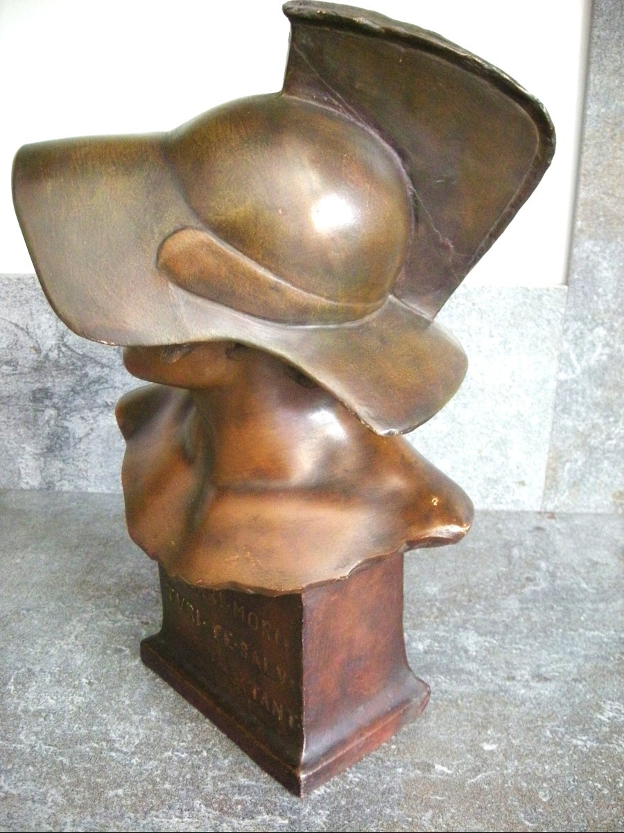 Terracotta Bust "gladiator Helmet" By Goldscheider-photo-1
