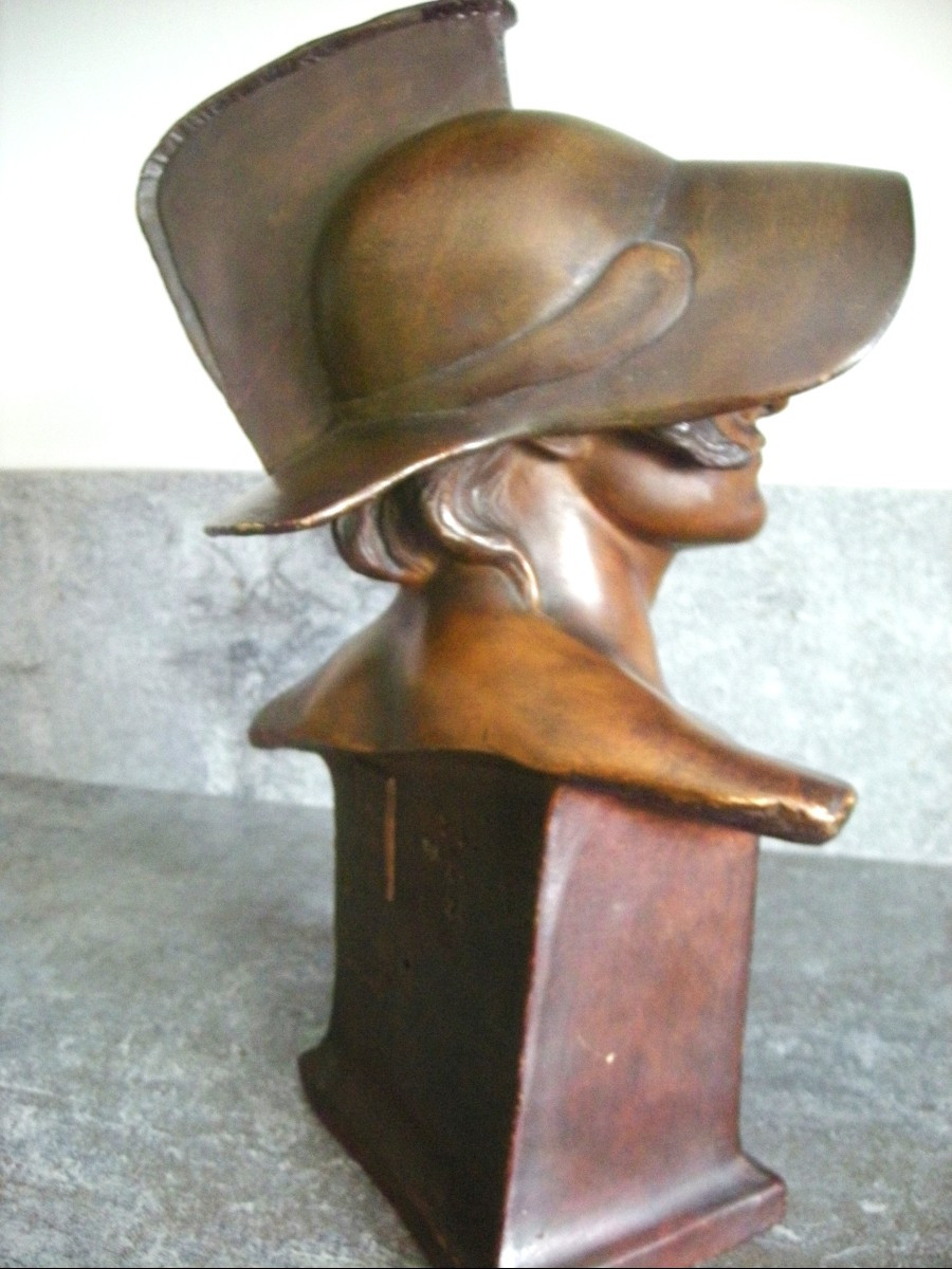 Terracotta Bust "gladiator Helmet" By Goldscheider-photo-4