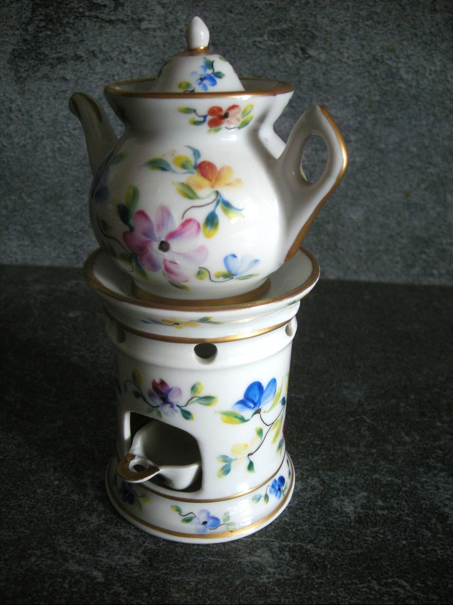 Paris Porcelain Tea Pot, Hand Decor-photo-3