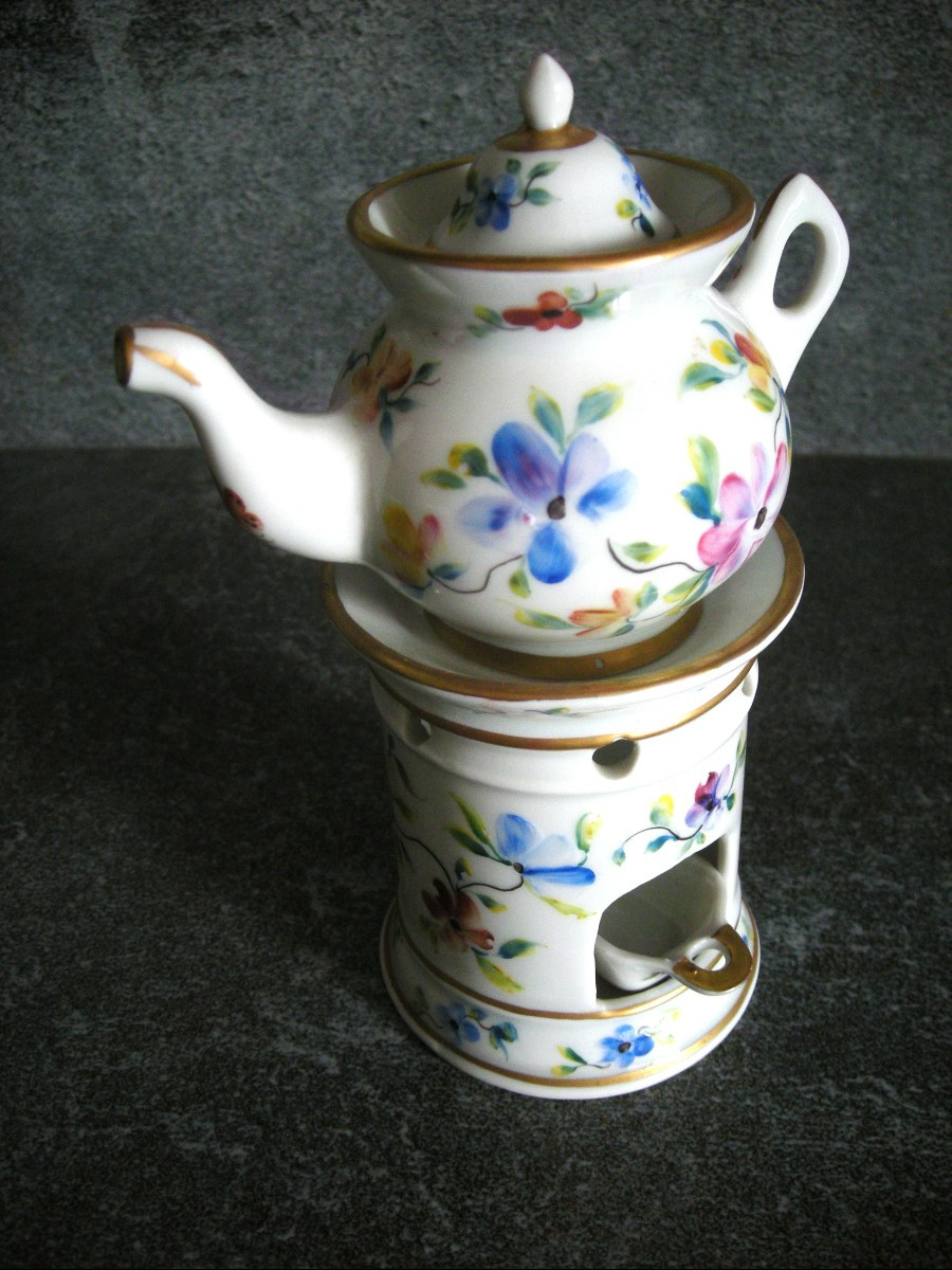 Paris Porcelain Tea Pot, Hand Decor-photo-5