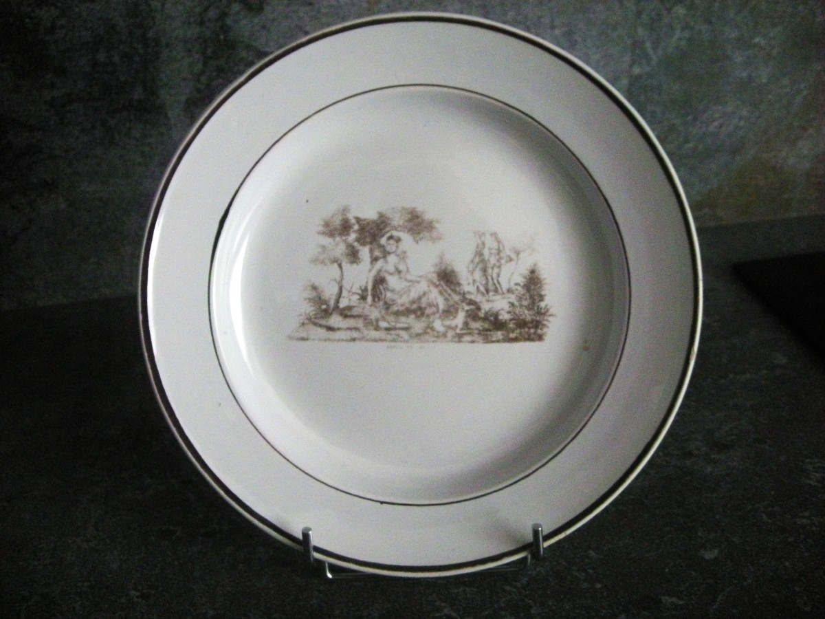 Assiette  Faïence  début  XIXème  TOUL  BELLEVUE-photo-2