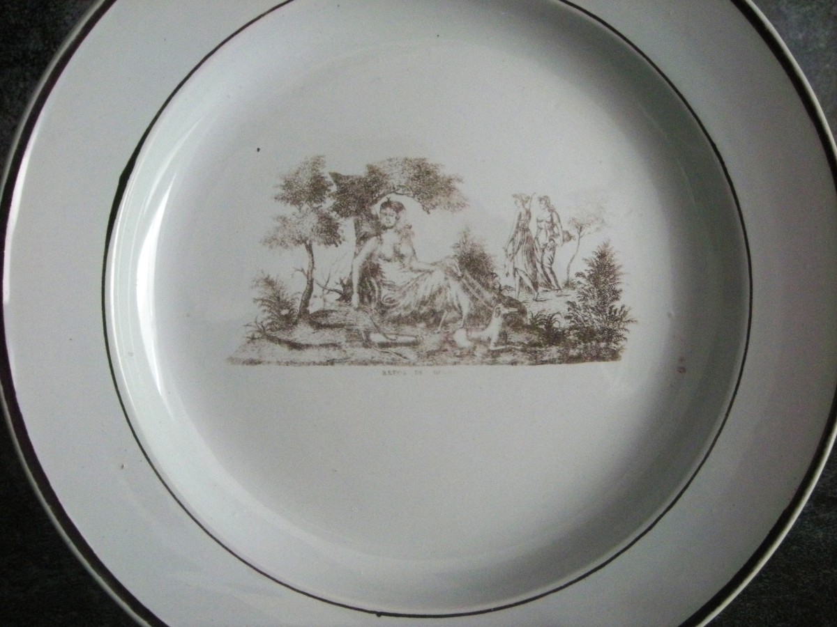 Early 19th Century Earthenware Plate From Toul Bellevue-photo-1