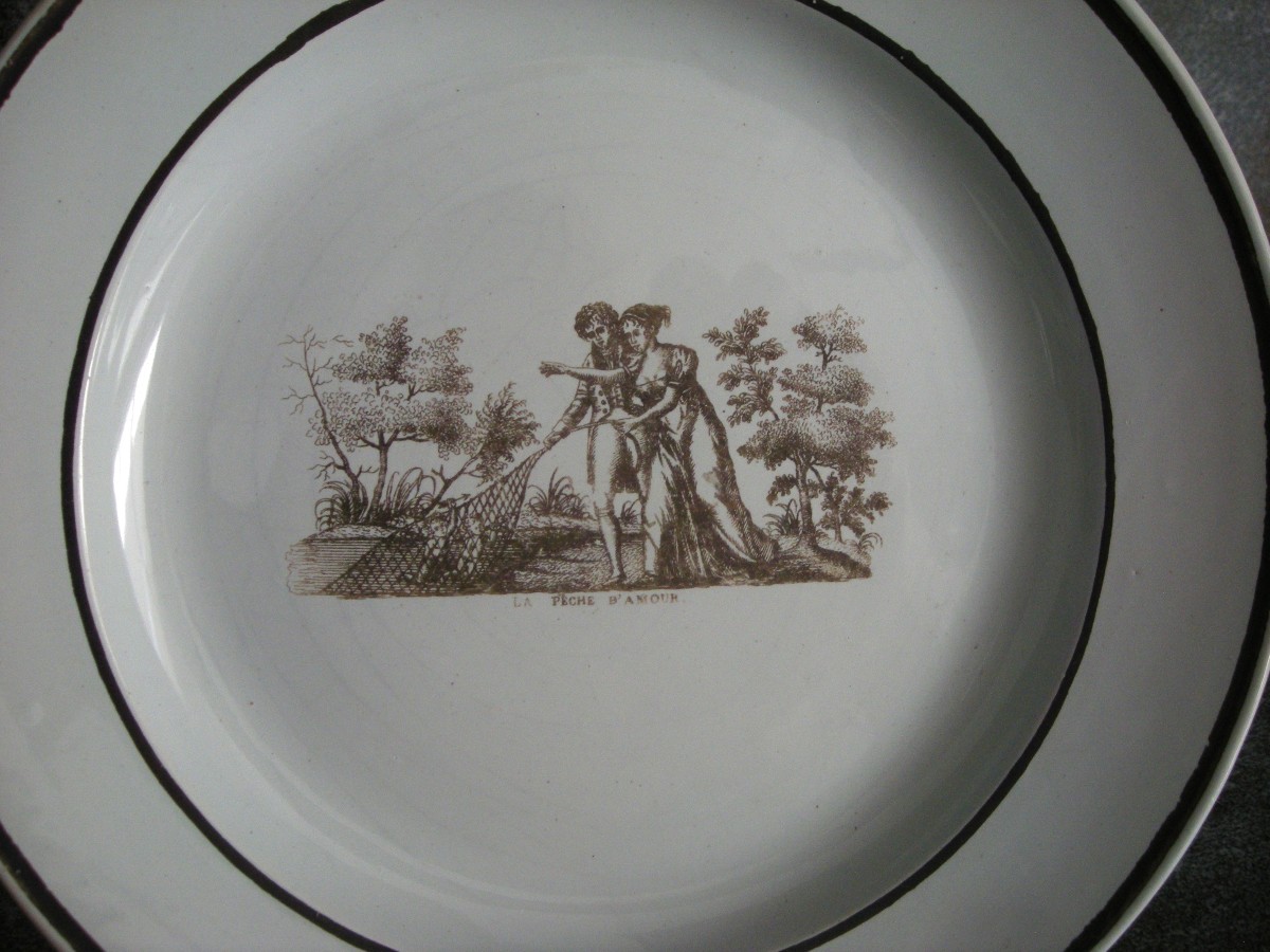 Assiette  Faïence  début  XIXème  TOUL  BELLEVUE